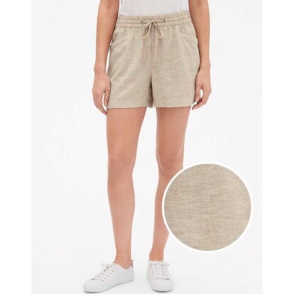 Gap 3.5" Pull-On Shorts in Linen-Cotton